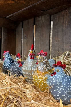 Set Figuras Decorativas Gallinas Pequeñas