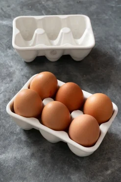 Soporte Para Huevos De Cerámica Blanca