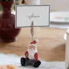 Soporte Para Tarjetas Diseño Papa Noel Y Bola De Nieve
