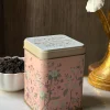 Té Negro Ceylán En Bote Metálico Diseño Flores Rosa