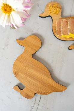 Tabla Co Con Diseño De Pato De Madera De Bambú