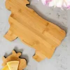 Tabla Co Con Diseño De Vaca De Madera De Bambú