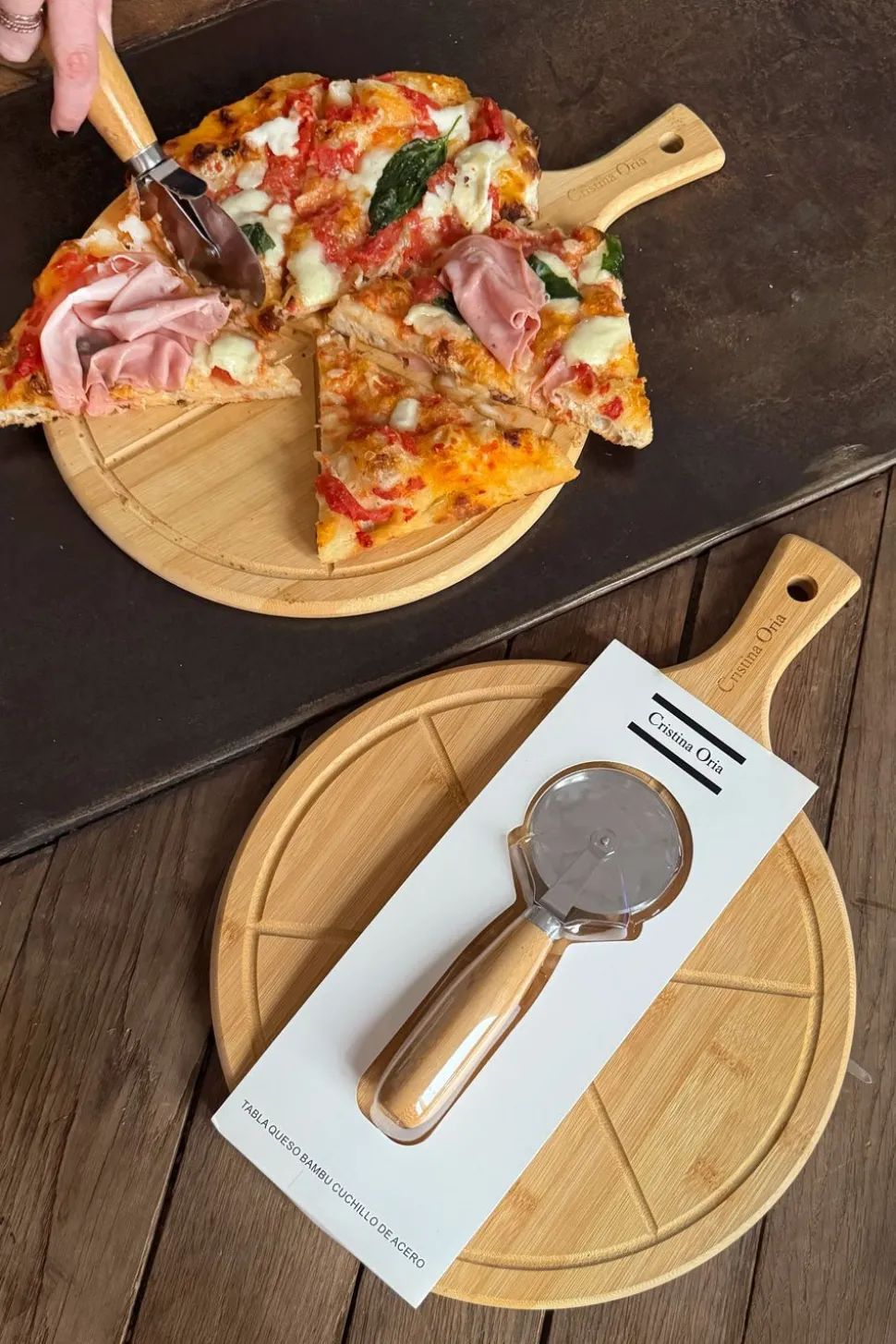 Tabla De Bambú Especial Para Pizza