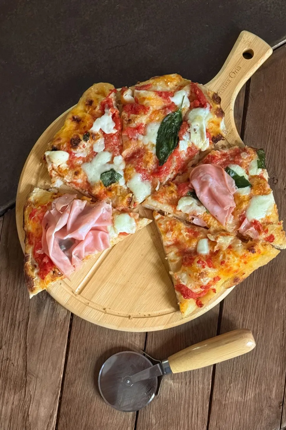 Tabla De Bambú Especial Para Pizza