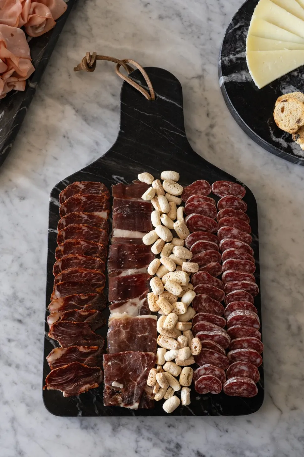 Tabla De Mármol Negra Con Mango