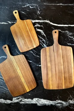 Tabla Rectangular De Madera De Acacia Con Mango