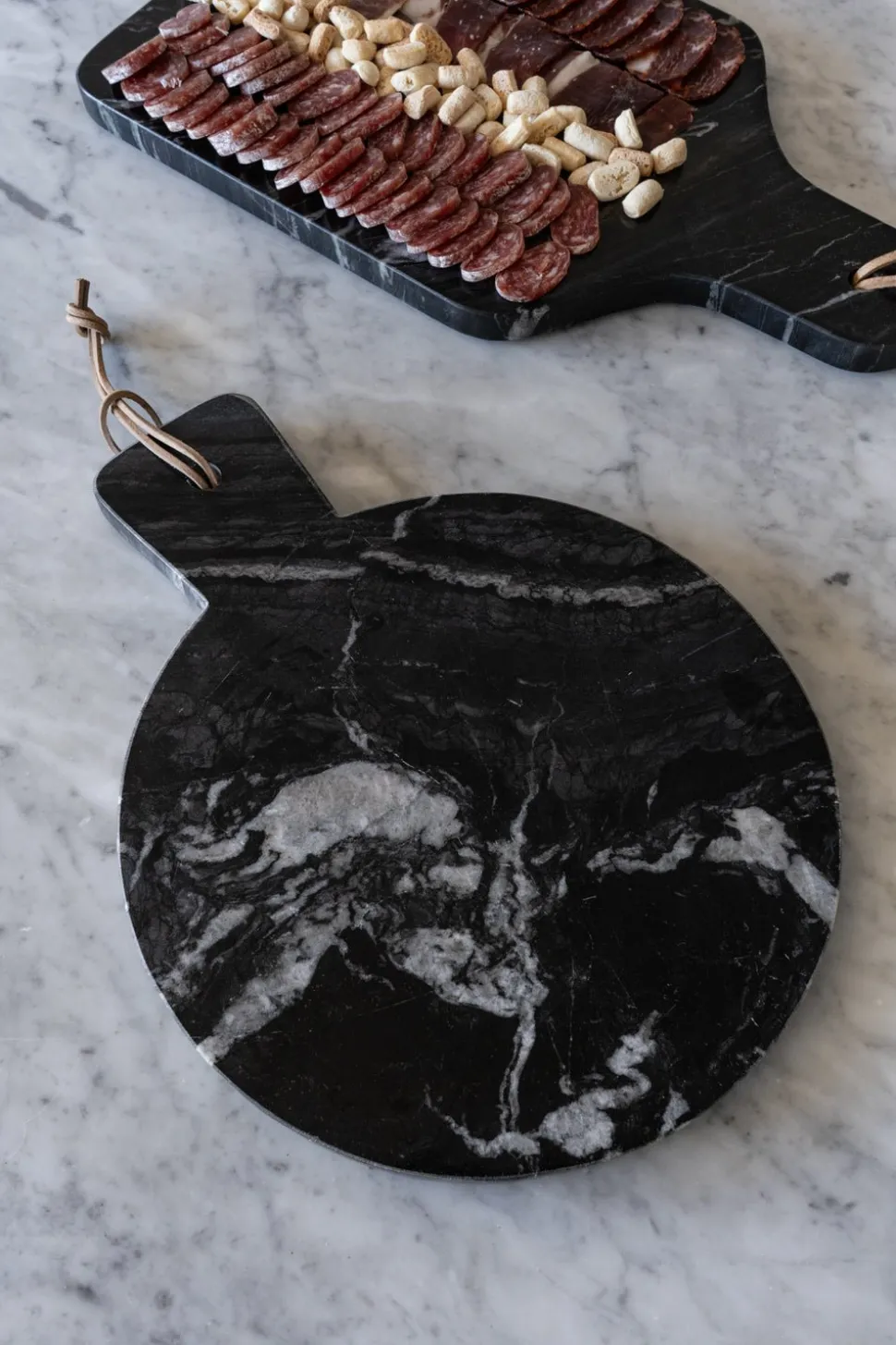 Tabla Redonda De Mármol Negra