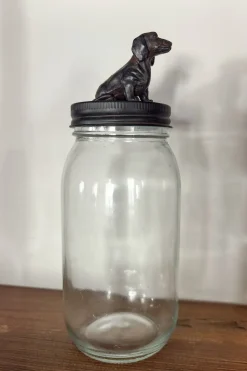 Tarro Con Tapa De Metal Diseño Teckel