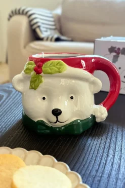 Taza Con Diseño De Oso Polar Navidad