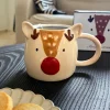 Taza Con Diseño De Reno Navidad