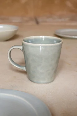 Taza De Gres Con Diseño Irregular