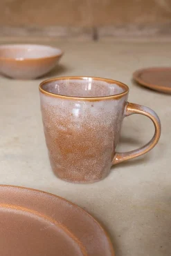 Taza De Gres Con Diseño Irregular