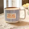 Taza Rayas Azules "You Are Awesome"