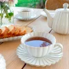 Taza Y Plato Blanca Flor Co