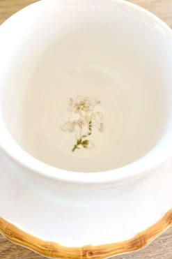 Taza Y Plato Diseño Bambú & Flor Almendro