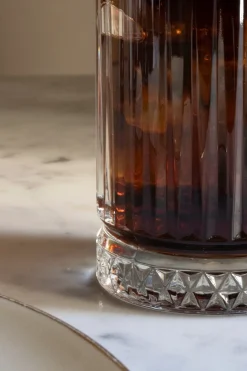 Vaso Cristal Base Rombos Alto