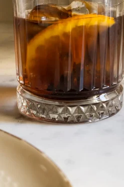 Vaso Cristal Base Rombos Bajo