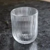 Vaso De Cristal Tallado Transparente