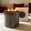 Vela Artesanal De Cerámica Con Fragancia Mandarina Mediana