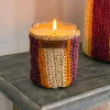 Vela Artesanal De Rafia Con Fragancia Dátiles Pequeña