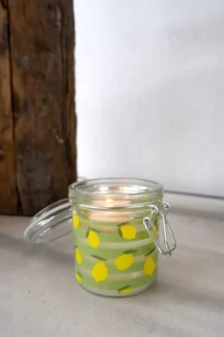 Vela Con Tapa Y Aroma Limones