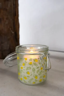 Vela Con Tapa Y Aroma Limones
