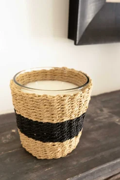 Vela Con Vaso Trenzado