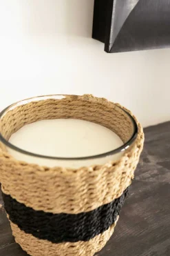 Vela Con Vaso Trenzado
