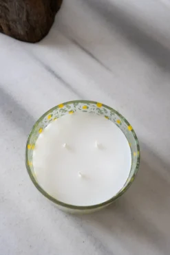 Vela De Tres Mechas Y Aroma Limones