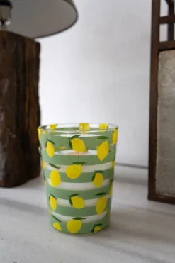 Vela Grande Y Alta Con Aroma Limones