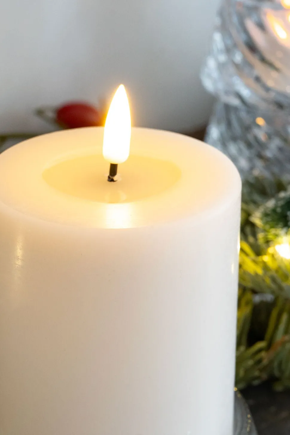 Vela LED Color Crema