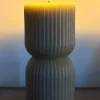 Vela LED Diseño Ondas Gris
