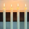 Velas Con Diseño De Rayas Finas En Relieve Blancas