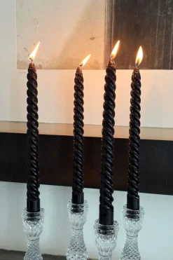 Velas Con Diseño En Espiral Negras