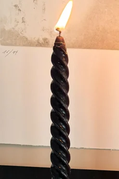Velas Con Diseño En Espiral Negras