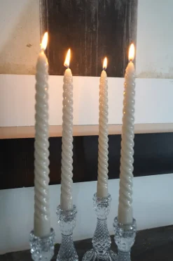 Velas Con Diseño En Espiral Beige