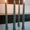 Velas Con Diseño En Espiral Verdes