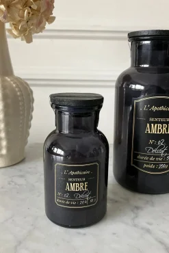 Velas Pequeñas Perfumadas Con Tapa Negra En Frasco De Vidrio
